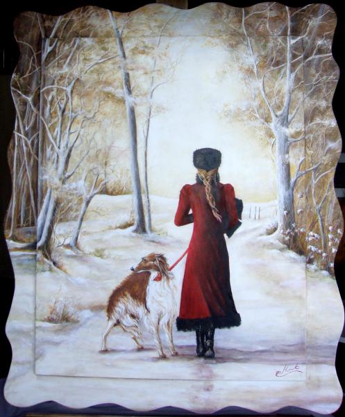 La Dame et son chien