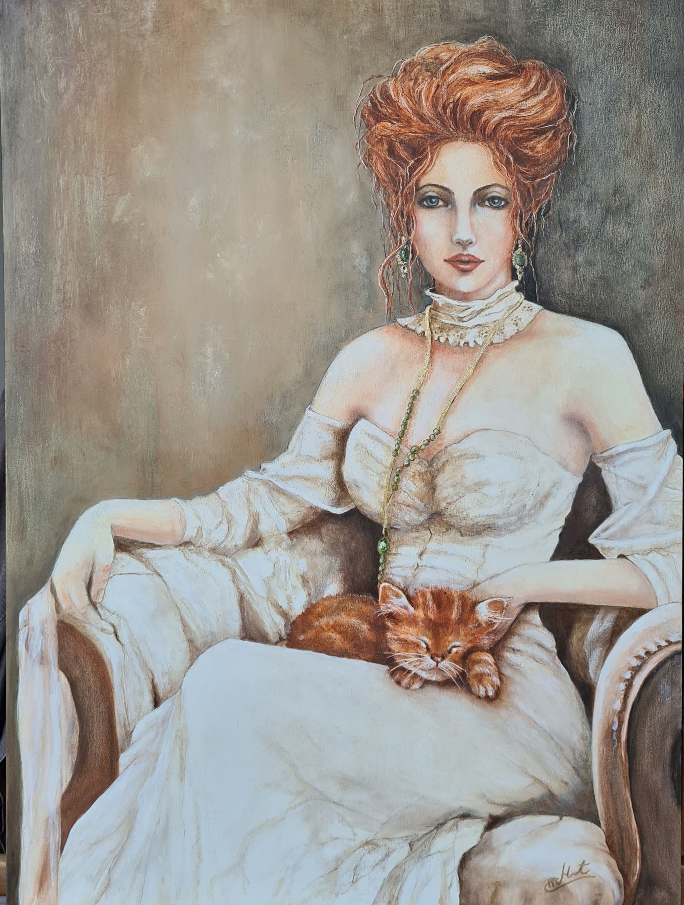 Mademoiselle et son chat